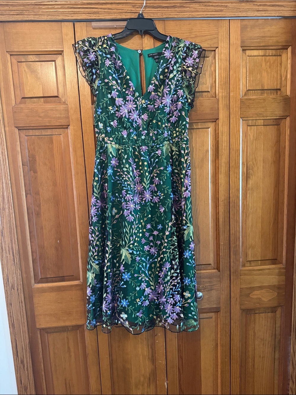 Maggie London Floral V-Neck Dress Size 12